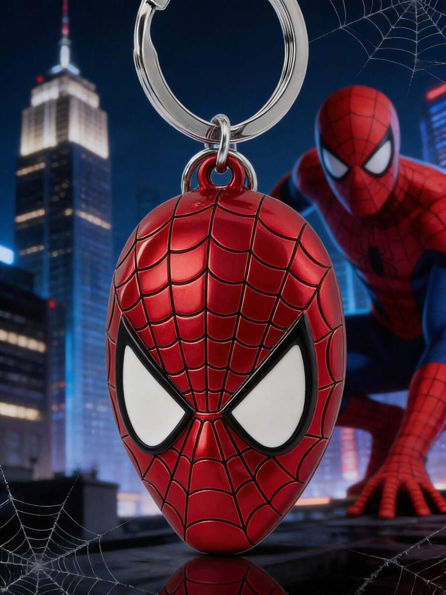 Móc khóa hình Người Nhện 3D Marvel chính hãng, phụ kiện trang trí túi xách, hình nhân vật hoạt hình, đồ sưu tầm anime, móc khóa kim loại Kering, phụ kiện thời trang trang trí nhà cửa, quà tặng (1 chiếc). - A - Xem 1