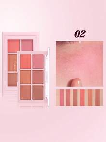 HANDAIYAN Natural Long-Lasting High-Pigment Blush Palette, Creates Flawless Makeup Look, Suitable For Daily Makeup, Halloween, Christmas, Autumn/Winter Balls, Parties, Vacations, Travels, And Fashionable Charm Cosmetics - Nhiều màu - Xem 11