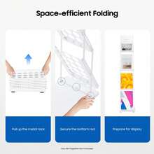 SENDERPICK For Exhibition And Trade Show Display Stand&Foldable Magazine Rack With 4 Pockets - White 1pc - View 5