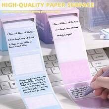 256pcs Tear-Off Curly Sticky Notes, Student Memo Stickers, Index Stickers, Reusable Strong Adhesive - Pink - View 5