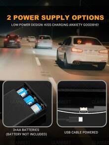 3 piezas Lámpara de gesto creativa e interesante, luz de freno LED para ventana trasera de automóvil - Lámpara de expresión divertida - Ver 5