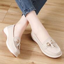 Giày đi bộ nữ chống trượt, thoải mái, đế mềm, thoáng khí, nhẹ - Màu be - Xem 6