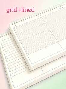 1/2pcs Cuaderno Espiral B5 con Tapa Volteable y Páginas Divididas, Diseño Minimalista y Elegante para Estudiantes Universitarios. Ideal para Notas de Clase, Estudio, Tareas, Diario y Uso Diario. - B5 - Ver 10
