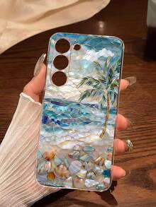 1个透明软壳手机壳，采用釉面陶瓷沙滩风景设计，兼容华为荣耀、Galaxy A04e/12/A13/A14/A34/A50/A52/A53/A54/S21/S22/S23/S24/S25/S25 Ultra/S25 FE/S26/S26 Plus/S26 Ultra/S26 Edge、6A/7A/8A、12T/13T/15T/15T Pro - 無色 - 查看 2