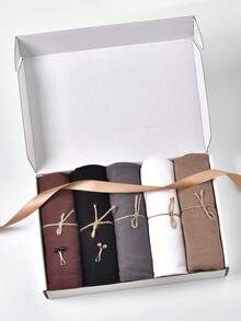 7pcs (5 Headbands + 2 Scarf Clips) Fashion Women Scarf Set, Headband & Scarf Gift Set - Multicolor - View 17