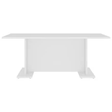 Coffee Table White 103.5x60x40 Cm Engineered Wood - White - View 4