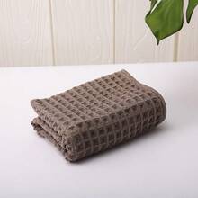 1 chiếc khăn tắm siêu mềm, chất liệu dệt dạng lưới, màu kaki. - Màu Khaki - Xem 12