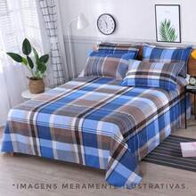 Double Bed Sheet Without Elastic With Microfiber Hem, Single Size, Top Cover, Floral Geometric Print - Random Geometric - View 5