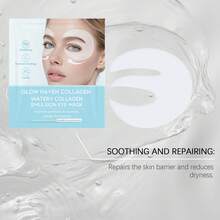 GLOW HAVEN Máscara de ojos con emulsión de colágeno acuosa - Hidratante y bloqueador de humedad - Parches para el contorno de ojos, fórmula suave para piel sensible, rellena el área del ojo, combate los círculos oscuros/hinchazón/líneas finas, tratamiento de ojos antienvejecimiento con colágeno infundido - multicolor - Ver 2