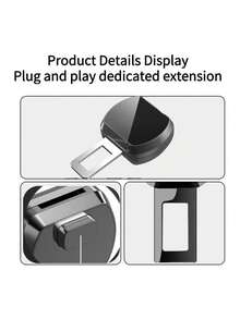 1/2PCS Car Seat Belt Clip Extension Alloy Car Safety Seatbelt Lock Buckle Seatbelt Extender Converter Car Seat Accessories - A - View 8