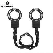 ROCKBROS Bicycle Chain Lock, 23.4" Bike Chain Lock Security Anti-Theft With Key Suitable For Road Bikes, Mountain Bikes And Scooters - Black - View 4