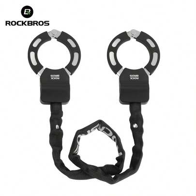 ROCKBROS Bicycle Chain Lock, 23.4" Bike Chain Lock Security Anti-Theft With Key Suitable For Road Bikes, Mountain Bikes And Scooters