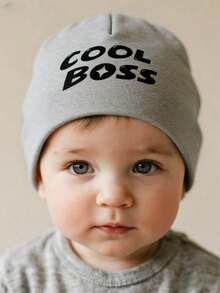 3顶/套 婴儿字母印花棉质针织帽，休闲风格，适合儿童，春秋季 - 彩色 - 查看 10