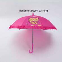 1pc 52cm Diameter Cartoon Princess Umbrella, Long Handle Umbrella, Floral Trim, Suitable For Sunny & Rainy Days,Outdoor,Garden,Travel Essentials,Portable Essentials - Multicolor - View 14