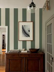 宽条纹壁纸 – 醒目线条，可自粘或无需涂胶，可定制颜色 - 1PC - 查看 4