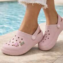 Molekinho Molekinha Kids' Flip-Flops - Fashionable Clogs With Fun Buttons - 108 Pink Molekinha - View 2