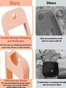 2pcs/1pc 1oz (30ml) Hand Sanitizer Spray Bottle Silicone Protective Case, Shiny Glitter, A-Z 26 Letter Flower Keychain Design, Scratch-Resistant, Waterproof, Reusable Sleeve For Travel, Gifts, Halloween, Christmas - Black - View 3