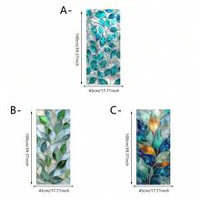1/3pcs Elegant 3D Plant Leaf Pattern Decorative Privacy Window Film. Retro Colorful Leaf Design Frosted Static Cling Glass Sticker. Suitable For Living Room, Bedroom, Bathroom Home Decor Sticker. - Multicolor - View 16
