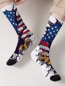 1-Pair World Cup New Personalized Middle Tube Men's And Women's 360 Digital Jacquard Socks Fashion Socks - Multicolor - View 3