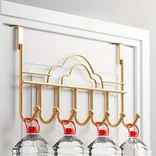 2pcs/1pc No Drilling Elegant Easy Install Over The Door Hanging Hook Organizer Rack, Includes Cloud, Heart And Crown Shapes, Made Of Durable Metal, Suitable For Hanging Bags, Keys, Towels, Umbrellas, Bathrobes And Clothes, Applicable For Bedroom, Kitchen And Bathroom - Space Saving Stylish Bedroom Storage, Movable Bedroom Hooks, Bedroom Home Organization Accessories (Slight Variation In Product Style And Color) - Multicolor - View 6