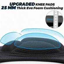 Thick Sponge Tortoiseshell Knee Pads, Elastic Design, Suitable For Daily Fitness And Knee Joint Protection (Single Pack) - Black - View 2