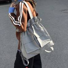 男女通用旅行背包，两用手提包/单肩包，笔记本电脑包，防水隔层，大容量，多口袋，休闲纯色，适合旅行、度假、上学、商务出行，也是情人节、圣诞节、万圣节的理想礼物。 - 彩色 - 查看 4