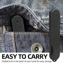 1 chiếc lược gấp 2 trong 1 dành cho nam, lược chải sáp vuốt tóc và lược tạo kiểu răng thưa, lược gấp gọn tiện dụng khi đi du lịch. - màu đen - Xem 3