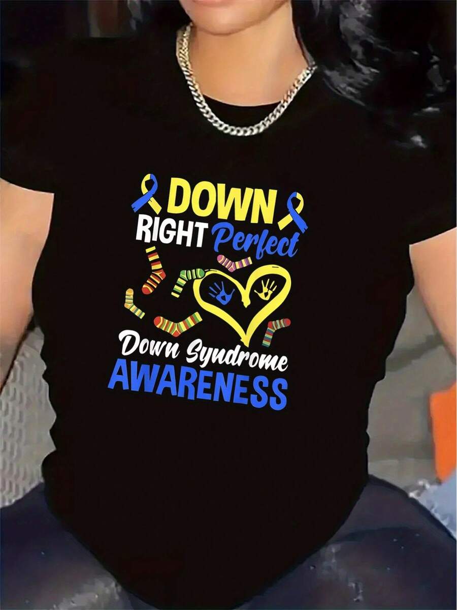 Camiseta de manga corta de poliéster, diseñada para personas con trastorno del espectro autista, adecuada para usar en casa o en la oficina; fabricada con un tejido duradero y cómodo, es un regalo ideal para apoyadores y defensores; presenta un diseño ligero y transpirable. - Negro - Ver 1