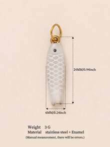 1件休闲厨房风格滴水吊坠，包含罐头食品、牡蛎、面包、瓶子、鱼、花、勺子、叉子、刀、杯子、草莓、热狗、柠檬、橄榄、豌豆、饼干、大蒜、蓝莓和番茄。采用不锈钢材质，18K镀金，防水防褪色。适用于DIY项链、手链、钥匙扣、包链、女士首饰、DIY配件、海滩装饰。 - 彩色 - 查看 22