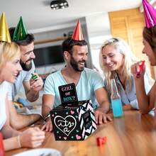 Party Gender Reveal Balloon Box With Lid, Foldable Decorative Letters For Baby Shower, Perfect For Unveiling Surprises - View 5