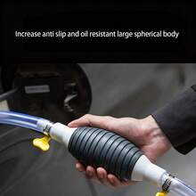 A Multifunctional Portable Suction Pump With An Extendable PVC Hose, Suitable For Transferring Natural Gas, Petroleum, Water And Fuel. Compact Design With Adjustable Flow Control Knob, Available In Black And White Colors. - A - View 2