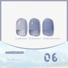 MIANEL 12ml 圣托里尼系列美白蓝色果冻凝胶指甲油，2026 冰蓝色，蓝色，白色指甲油，春季美甲，情人节美甲，专业美甲沙龙艺术 - 彩色 - 查看 16