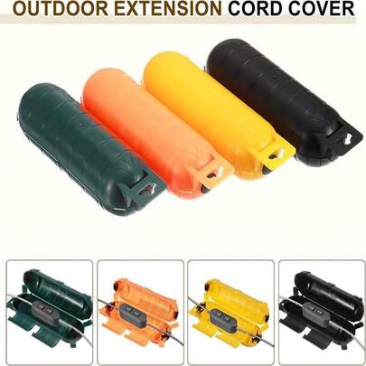 Extension Cord Safety Cover With Waterproof Seal Weatherproof Electrical Connection Box To Protect Outdoor Outlet Plug