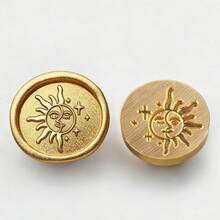 1 đầu đóng dấu bằng đồng thau (không bao gồm cán), các họa tiết bao gồm hình trái tim, động vật (mèo, ngựa, chó, ong, côn trùng), sao, trăng, thích hợp để đóng dấu lên thiệp mời cưới, phong bì và bao bì quà tặng. - mảnh đơn - Xem 41