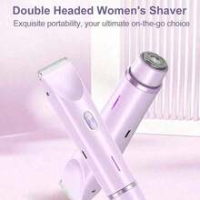 DEBARK 2026 Women's Double-Head Bikini Trimmer, USB Charging Waterproof Painless Electric Razor, Perfect 2-In-1 Body Hair Shaver! Enjoy A Silky Smooth Skin Experience! - 淡紫色 - 查看 7