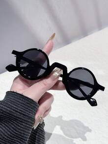 1pc Men's Fashion New Arrival, Universal Retro Punk Style Small Frame Round Shape, Personality Hipster Street Style For Daily Wear, Driving, Party - Multicolor - View 17