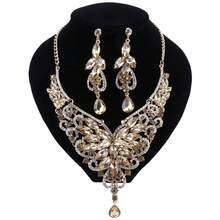 Gorgeous Purple Crystal Jewelry Set For Women – Luxury Statement Necklace Earrings – Perfect For Wedding, Prom, Party & Formal Events - 2 Piece Set - View 14