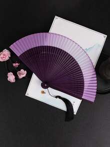 1 chiếc quạt cầm tay gấp gọn có tua rua, thích hợp cho du lịch ngoài trời, biểu diễn múa, mặc sườn xám, làm đạo cụ chụp ảnh. - Nhiều màu - Xem 18