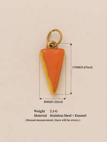 1件休闲厨房风格滴水吊坠，包含罐头食品、牡蛎、面包、瓶子、鱼、花、勺子、叉子、刀、杯子、草莓、热狗、柠檬、橄榄、豌豆、饼干、大蒜、蓝莓和番茄。采用不锈钢材质，18K镀金，防水防褪色。适用于DIY项链、手链、钥匙扣、包链、女士首饰、DIY配件、海滩装饰。 - 彩色 - 查看 19