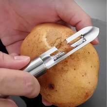 Stainless Steel Anti-Rust Silver Potato Carrot Peeler With Ergonomic Handle, Dishwasher , Suitable For Various Fruits And Vegetables - Multicolor - View 14