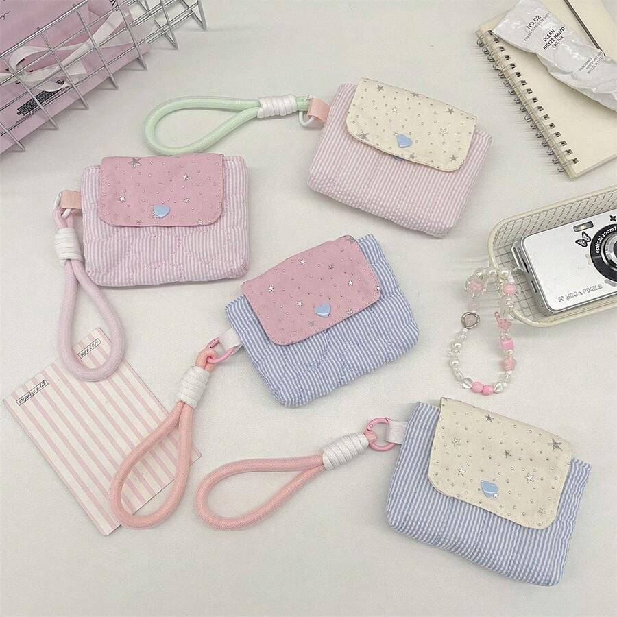 可爱星星CCD化妆包，化妆袋，卫生巾收纳袋，零钱包，旅行CD收纳袋