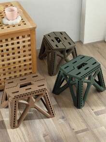 Foldable Stool, Portable Plastic Small Bench For Home, Outdoor Fishing Camping, Folding Stool - Multicolor - View 4