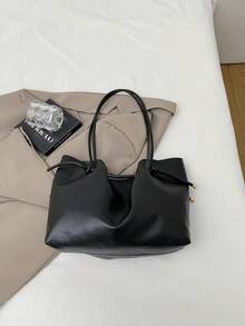 2026新款复古多功能大容量单肩包，优雅通勤手提包，女士款 - 黑色 - 查看 9