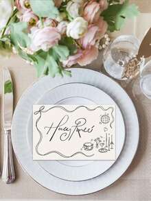 Black Bow Cake Disco Ball Wedding Table Cards, Tent Cards For Banquet, Party, Reception - Decorative Seating Cards With Guest Names And Table Numbers, Paper Table Place Cards For Wedding Decor - Table Cards - View 6