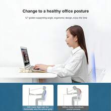 1pc Foldable Ergonomic Laptop Stand - Slim Portable Hanging Ventilated Non-Slip Holder For 10-17 Inch Devices, Elegant Desktop Space-Saving Accessory - Multicolor - View 7