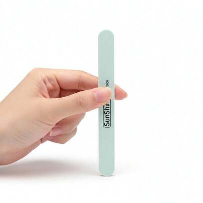 Set de 3 piezas de manicura: lima de uñas de esponja, palito pulidor, empujador de cutículas de madera, papel de lija de alta calidad importado, adecuado para salones de uñas y entusiastas de las uñas