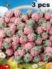 3/5/10/20/30 件手工钩针红色草莓饰品 | 红色和绿色针织羊毛吊坠，适用于钥匙扣、手机配件和 DIY 工艺品 - 完美的生日礼物装饰、包袋饰物、俏皮设计、织物纹理、钩针配饰，非常适合感恩节 - 紅色 - 查看 26