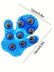 1pc Massage Glove With Roller Balls For Massaging Neck, Back, Shoulder, Buttocks, And Face - Multicolor - View 2