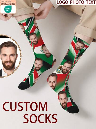 1 Pair Custom Face Socks, Custom Photo Sock, Custom Printed Socks, Personalized Funny Face Socks, Custom Picture Socks, Put Any Face On The Socks, Anniversary Gift, Valentine Gift, Birthday Gift, Wedding Gift, Mother's Day Gift, Father's Day Gift, Best Friend Gift, Gift For Mom/Dad, Gift For Girlfriend/Boyfriend, Gift For Her/Him Doggy