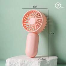 1pc Solid Color Minimalist Hand Fan, Mini Handheld Fan Powered By AA Battery (Battery Not Included), Portable Cooling Fan For Summer - Multicolor - View 13